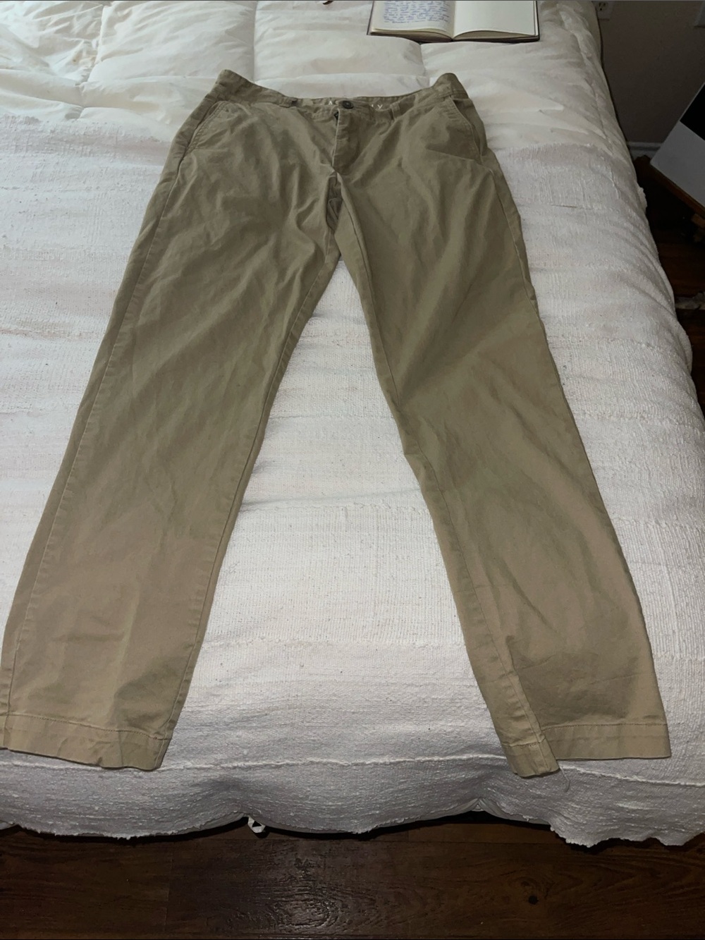 Men's 32x32 Khaki Straight-Leg Pants - Tan